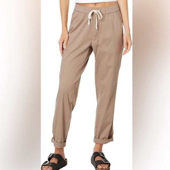 Pact Pants - Pact classic woven twill cotton roll up pants straight drawstring minimalist
